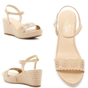 Kate Spade Espadrille Patent Wedge Sandals